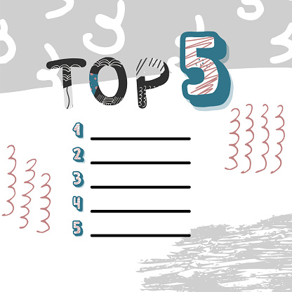 Top 5 List Blank Vector Template Dsign Stock Illustration Download Image Now - Advice, Asking, Assistance - iStock