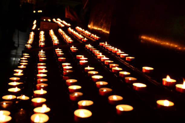 istock Burning candles in church 1171615522