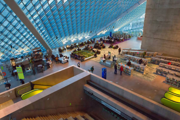 Seattle Library Wireframe 50개 이상의 Seattle Central Library 스톡 사진, 그림 및 Royalty-Free 이미지 - iStock