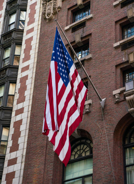 istock American flag on a building in New York 1171618543