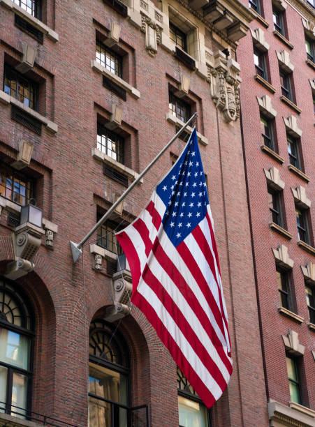 istock American flag on a building in New York 1171618702