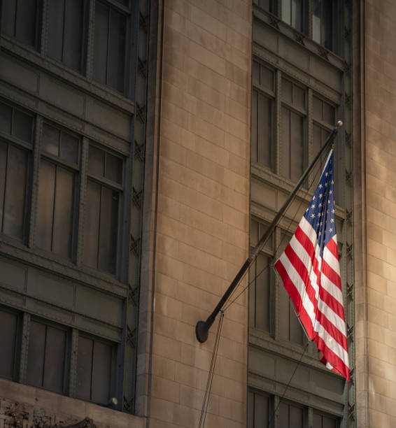 istock American flag on a building in New York 1171618746