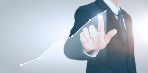 istock Businessman plan graph growth and increase of chart positive indicators 1171622164