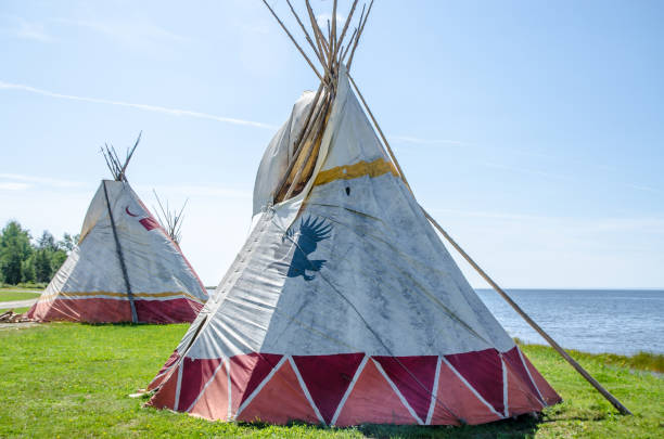 istock Teepee besides the Gulf of St Lawrence 1171626194