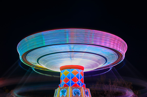Fairground Carousel at Night At Regional Australian Show