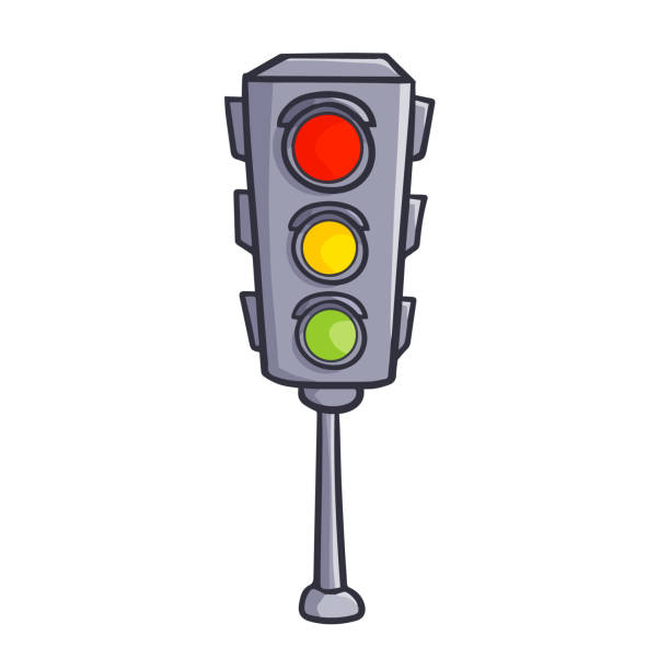 Traffic Light Stock Illustration - Download Image Now - Stoplight, Cartoon,  City - iStock