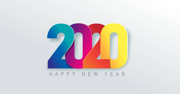istock 2020 Happy New Year background. 2020 Number paper art Text Design.Vector holiday illustration. 1171633500