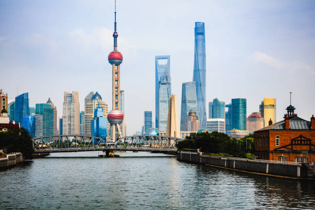 istock Shanghai skyline with historical Waibaidu bridge 1171636670