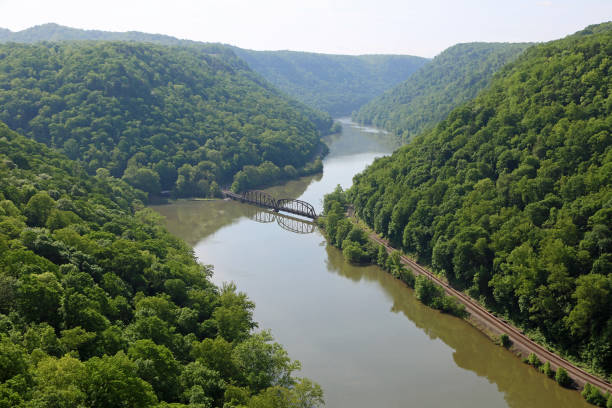 istock New River and railroad bridge 1171636836
