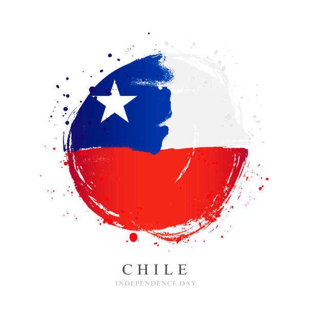 istock Chile flag in the shape of a big circle. Vector illustration 1171637445