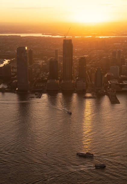 istock Jersey City aerial skyline at sunset 1171638494