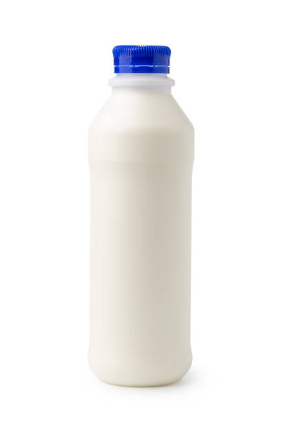 Milk bottle isolated on white background