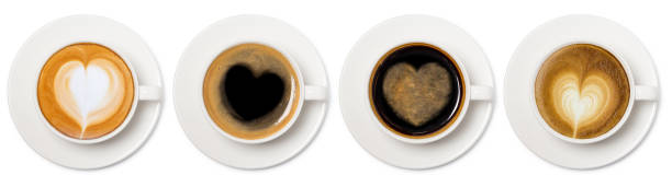 istock coffee cup assortment with heart sign top view collection isolated on white background. 1171638709