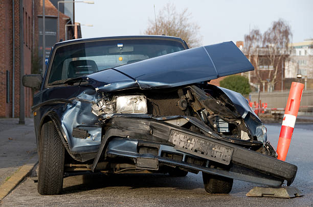 istock Car crash smashes front of a vehicle 117164748