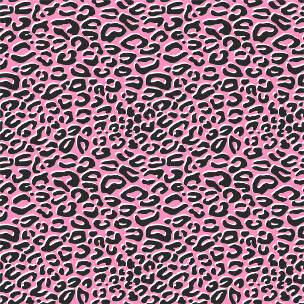 Vector illustration of шаблон для мандалSeamless vector outline leopard pattern. Pink leopard skin print for fabric, textile, cover, wrapping. 10 eps animal background.ы