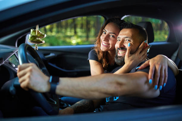 istock Happy couple with their new modern car 1171652581