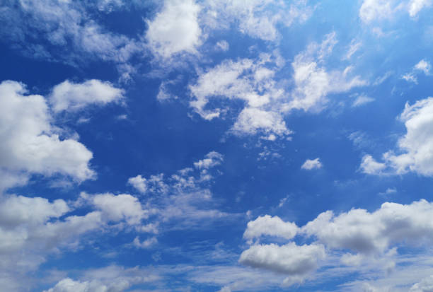 istock Stratocumulus white clouds in the blue sky natural background beautiful nature 1171653313