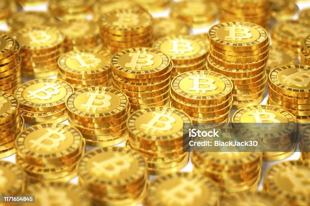 Bitcoins Stock Photo - Download Image Now - Bitcoin, Gold - Metal, Gold Colored