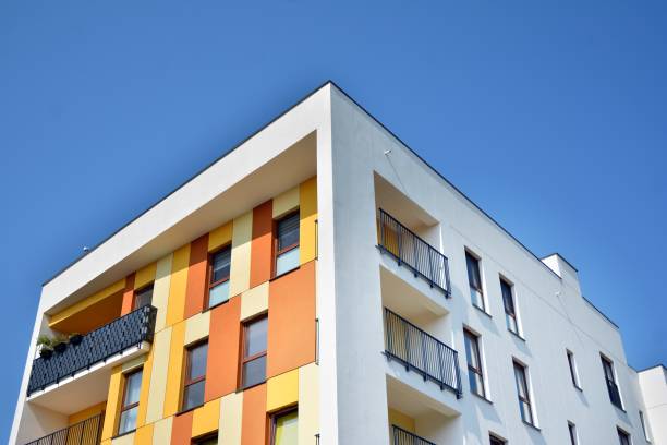 istock Modern apartment buildings on a sunny day with a blue sky. 1171654914