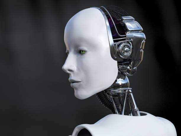 istock 3D rendering of female robot looking sad. 1171655734