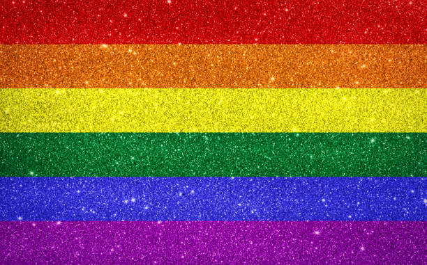 Sparkling pride rainbow colored flag Sparkling pride rainbow colored flag gay pride symbol photos stock pictures, royalty-free photos & images