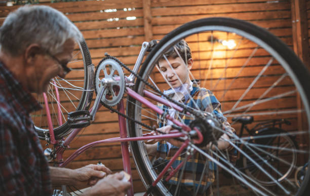 istock Repairing bike with my Grandpa 1171663162