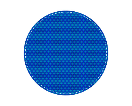 Round Patch Background Round Patch With Stitches Stock Illustration - Download Image Now ...