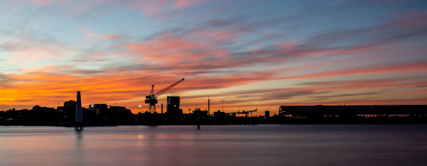 Princess Pier Sunrise A sunrise photo of Princess Pier, Port Melbourne. port melbourne melbourne stock pictures, royalty-free photos & images