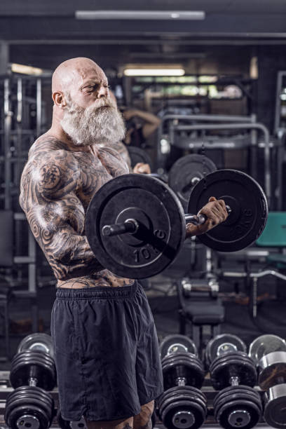 istock Gym Workout for a senior man 1171676345
