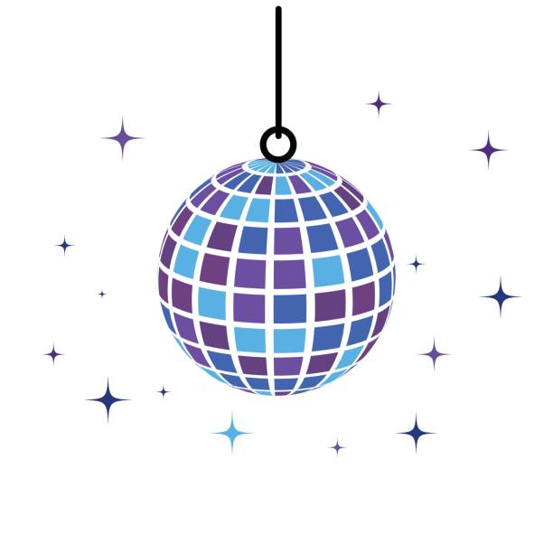 discobal icon Vector Illustration discobal icon Vector Illustration design template disco ball stock illustrations