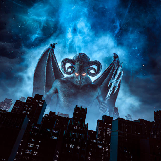 Icarus flying in the air with wings