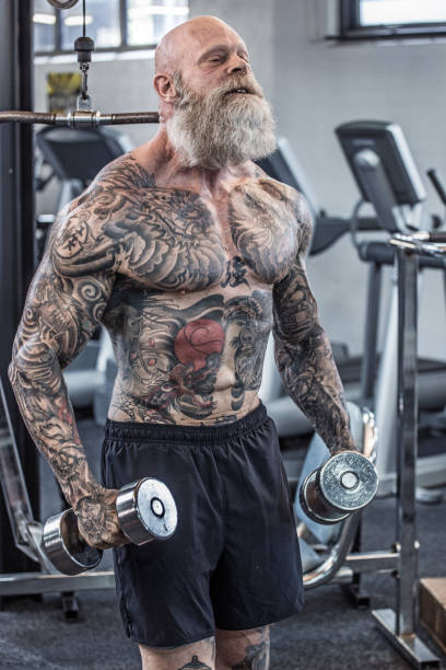 istock Gym Workout for a senior man 1171680084