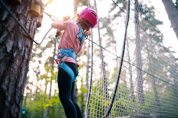 istock Weekend activities in climbing adventure park 1171682003