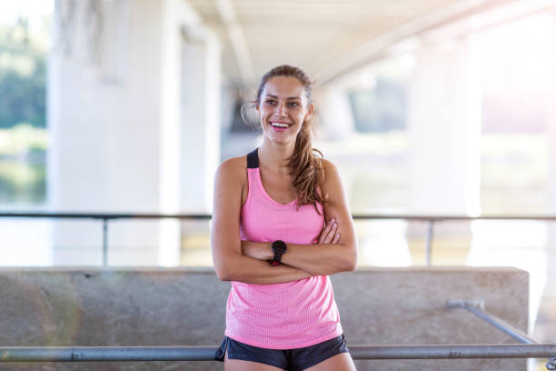 istock Female runner in a urban city area 1171682321
