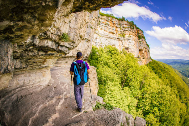 istock Man walking in the mountains. 1171682446
