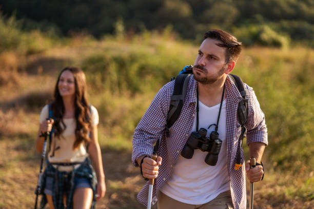 istock Young couple is hiking in mountain in summertime 1171691024