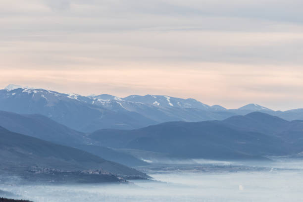 istock A view of Umbria valley with hills and mist 1171691787