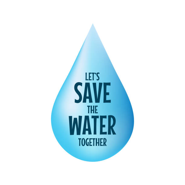 Save Water Concept World Water Day Stock Illustration - Download Image Now  - Water Conservation, Icon, Logo - Istock