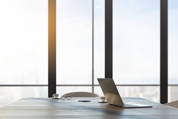 istock Closeup of laptop on table 1171693926