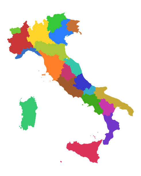 이탈리아 지도 - trentino alto adige stock illustrations