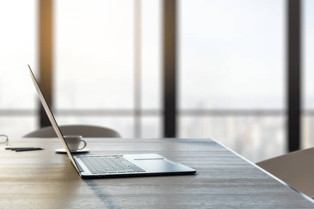 istock Closeup of laptop on desk top 1171696351