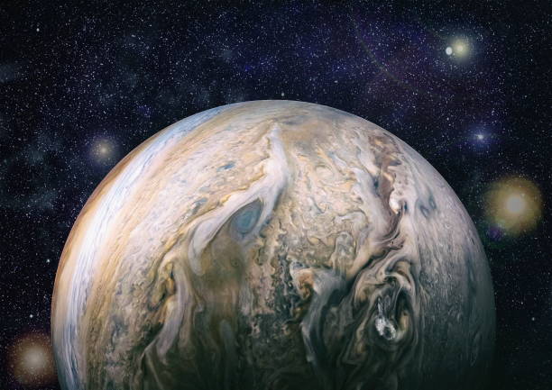istock Futuristic Jupiter abstract space background. Night sky with stars and nebula. Elements of this image furnished by NASA 1171696625