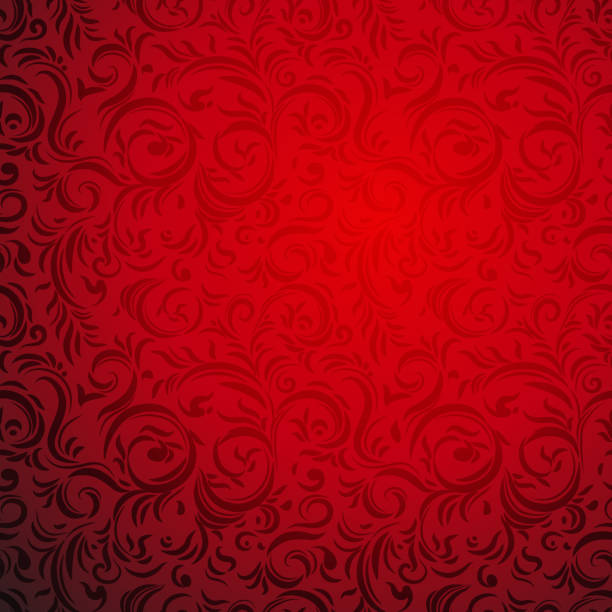 ilustrações de stock, clip art, desenhos animados e ícones de red bright background - backgrounds wallpaper pattern victorian style