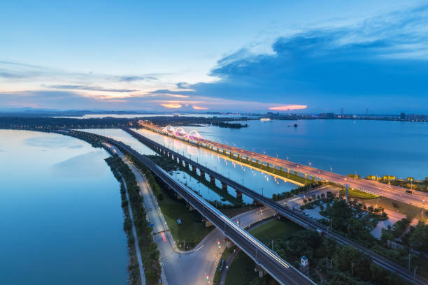 istock beautiful lake view at dusk 1171702760