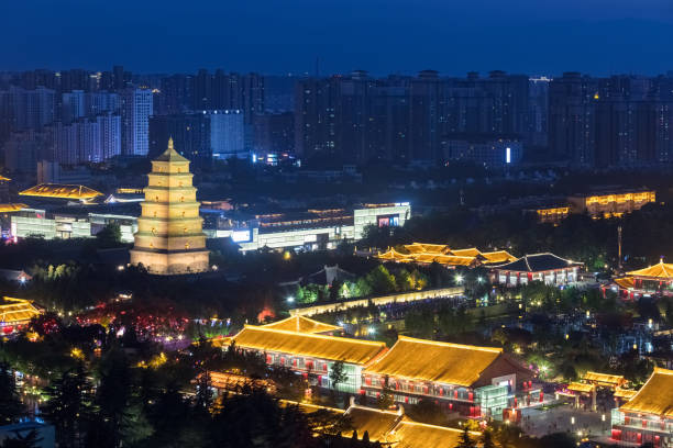 istock big wild goose pagoda in xi 'an at night 1171704662