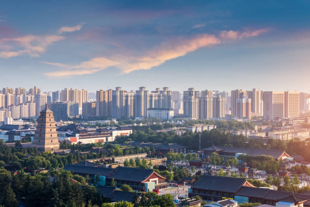 istock big wild goose pagoda at dusk in xian 1171704698