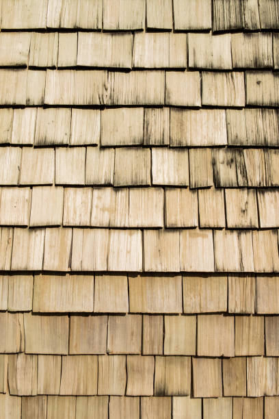 istock Wooden panels arranged in a background wall 1171705083