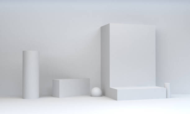 istock Abstract Trendy modern illustration background. Geometric shapes. 3d rendering. 1171705174