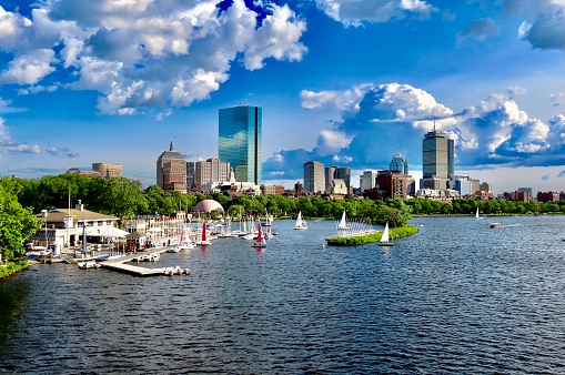 Boston skyline along the Charles River