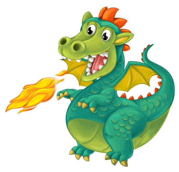 istock cartoon happy and funny dragon isolated on white background 1171716092